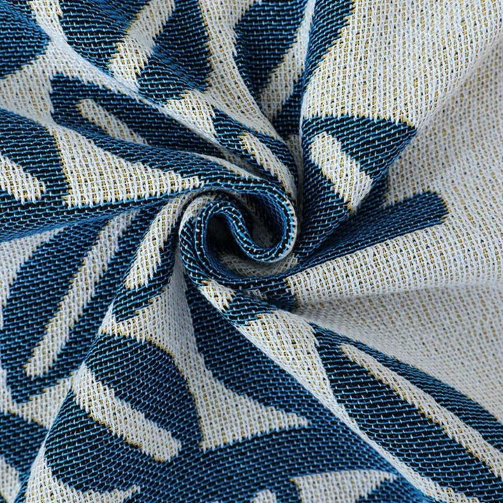 NaturFransen: Copertura per divano in elegante cotone-lino con frange decorative e protezione resistente – per divano e camera da letto