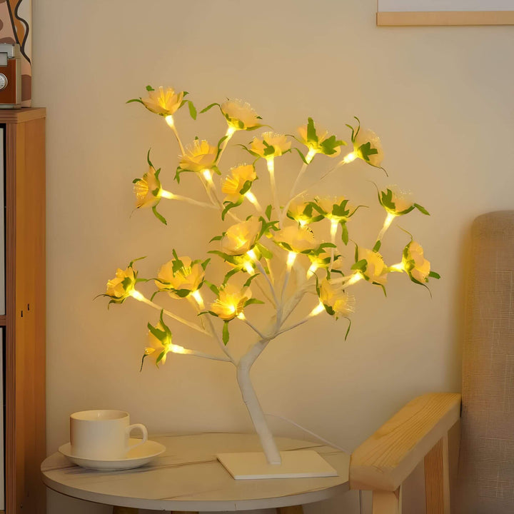 NaturGlanz: Incantevole Lampada da Tavolo a Forma di Albero – Luce LED Calda per Soggiorno e Camera da Letto