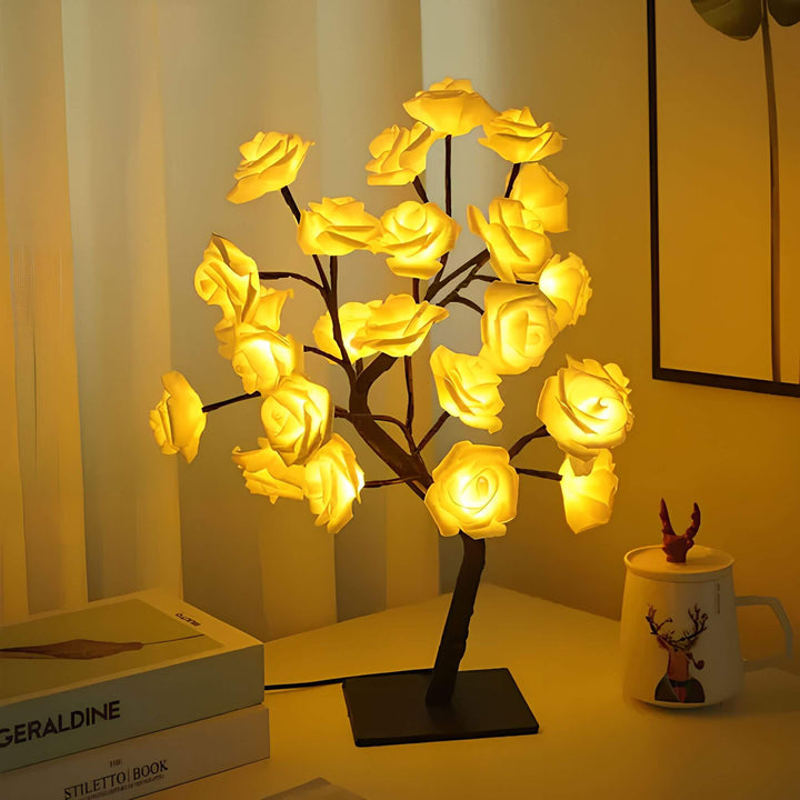 NaturGlanz: Incantevole Lampada da Tavolo a Forma di Albero – Luce LED Calda per Soggiorno e Camera da Letto