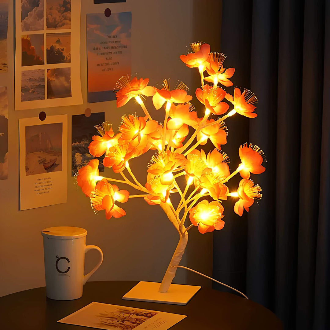 NaturGlanz: Incantevole Lampada da Tavolo a Forma di Albero – Luce LED Calda per Soggiorno e Camera da Letto