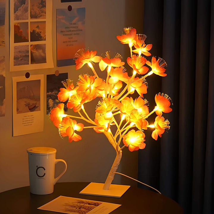 NaturGlanz: Incantevole Lampada da Tavolo a Forma di Albero – Luce LED Calda per Soggiorno e Camera da Letto