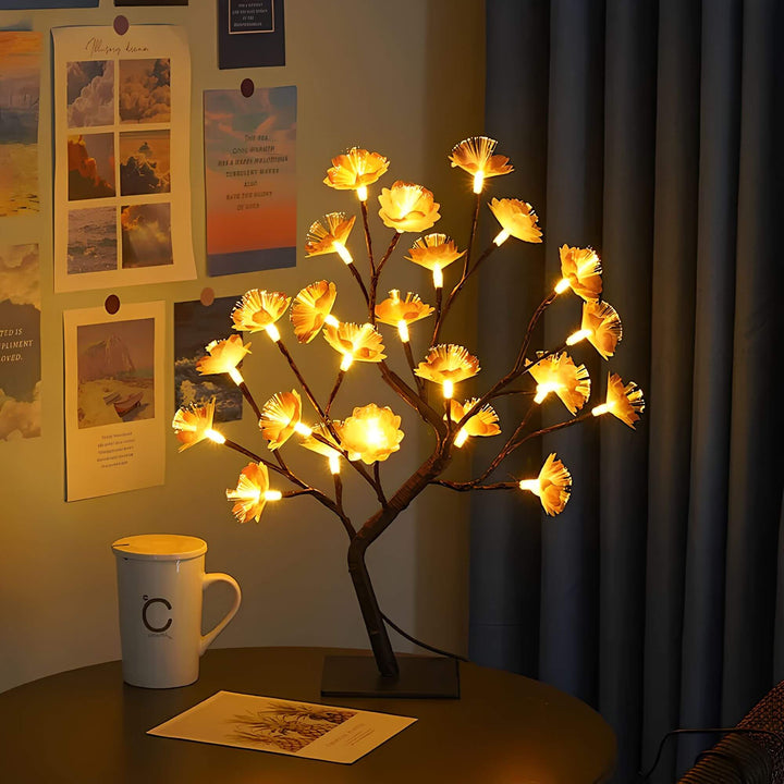NaturGlanz: Incantevole Lampada da Tavolo a Forma di Albero – Luce LED Calda per Soggiorno e Camera da Letto
