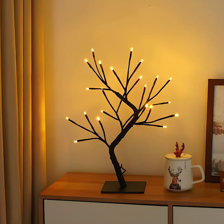 NaturGlanz: Incantevole Lampada da Tavolo a Forma di Albero – Luce LED Calda per Soggiorno e Camera da Letto