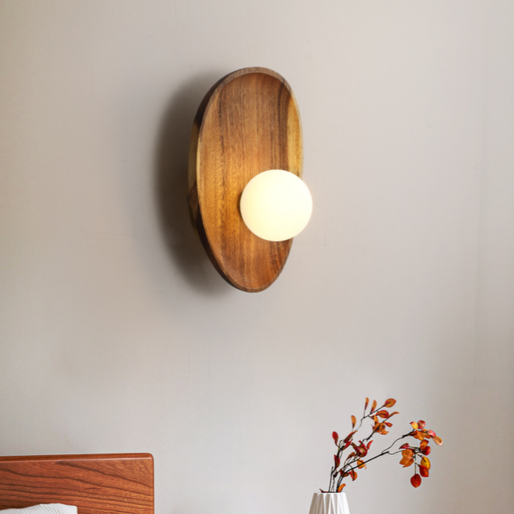 NaturGlanz: Applique in legno – Luce calda per soggiorno e camera da letto