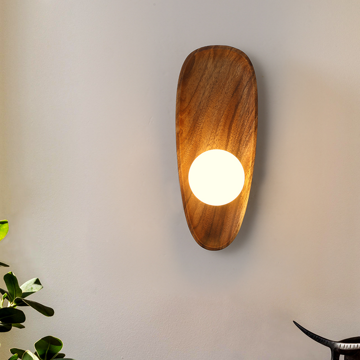 NaturGlanz: Applique in legno – Luce calda per soggiorno e camera da letto