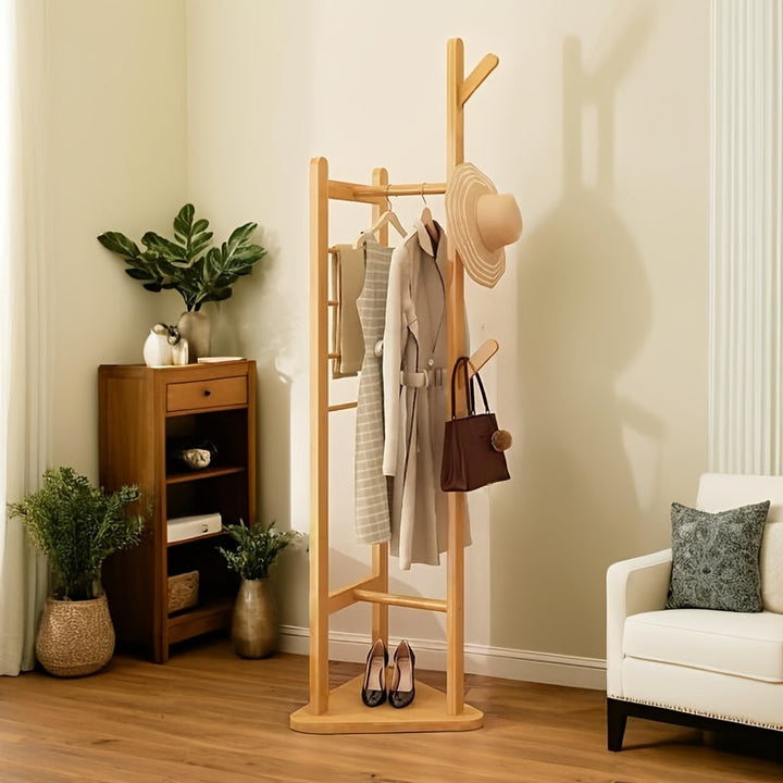 NaturHalt: Appendiabiti in Bambù – organizer stabile con ripiano, decorativo e robusto per corridoio, camera da letto e camera degli ospiti