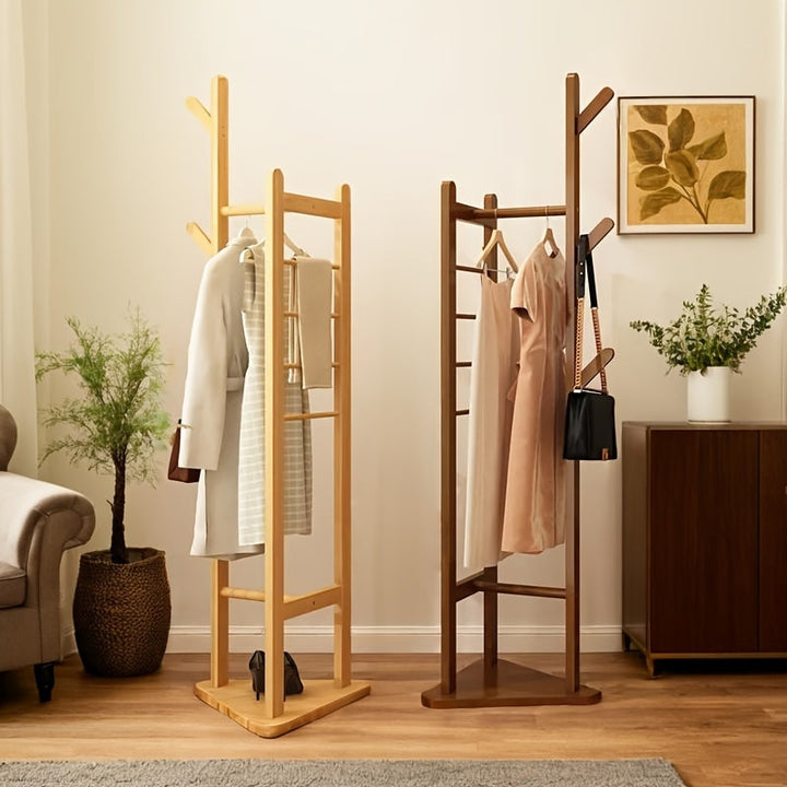 NaturHalt: Appendiabiti in Bambù – organizer stabile con ripiano, decorativo e robusto per corridoio, camera da letto e camera degli ospiti