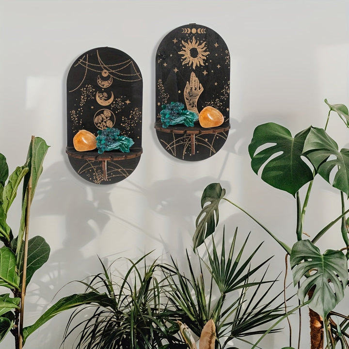 NaturKristall: Mensole in legno – robuste, decorative e versatili in stile Boho per piante e decorazioni