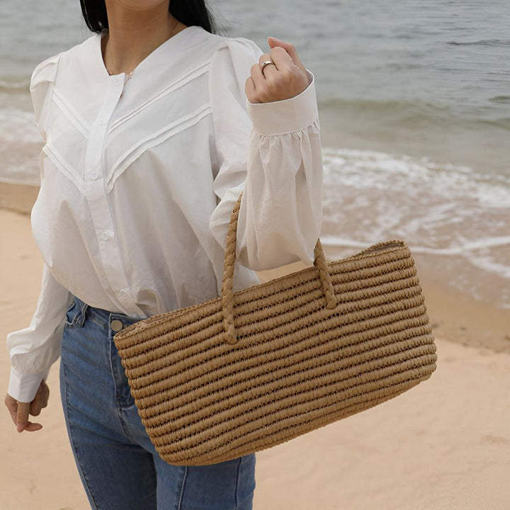 NaturStil: Borsa di paglia – fatta a mano, durevole e decorativa per l&