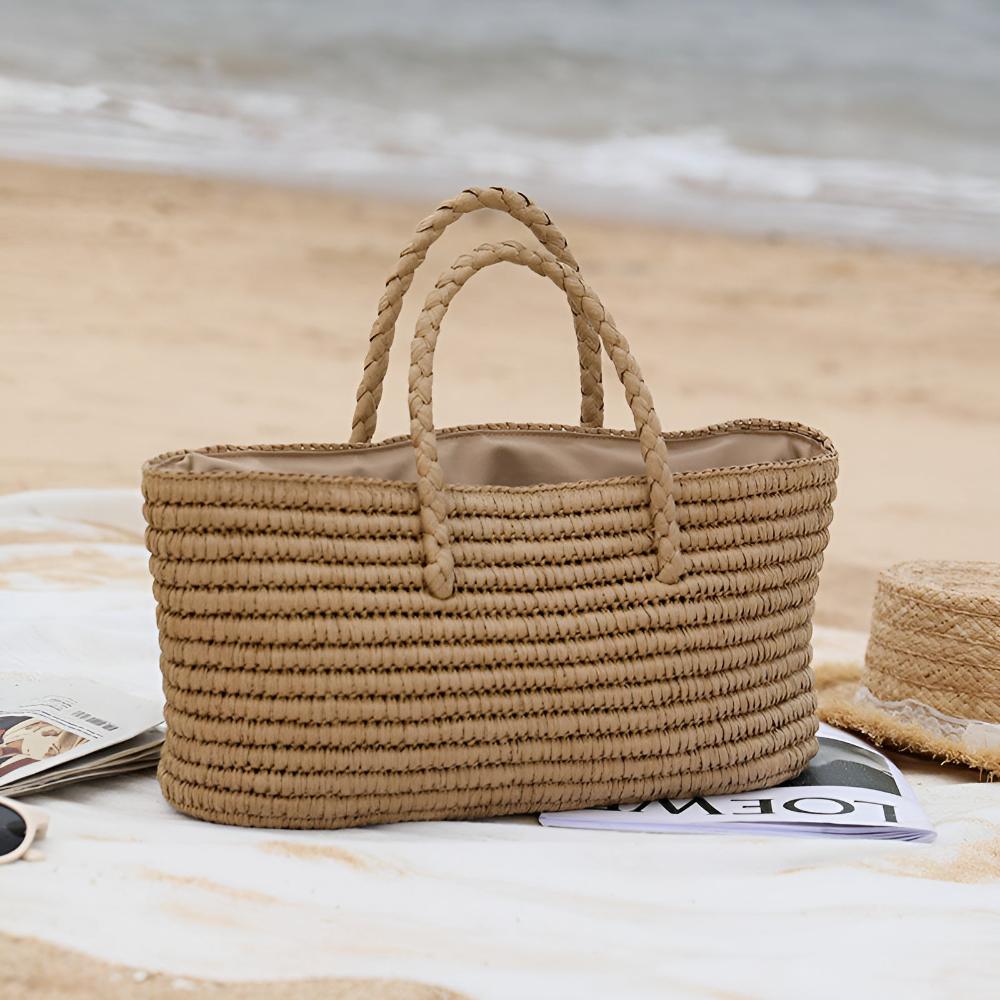 NaturStil: Borsa di paglia – fatta a mano, durevole e decorativa per l&