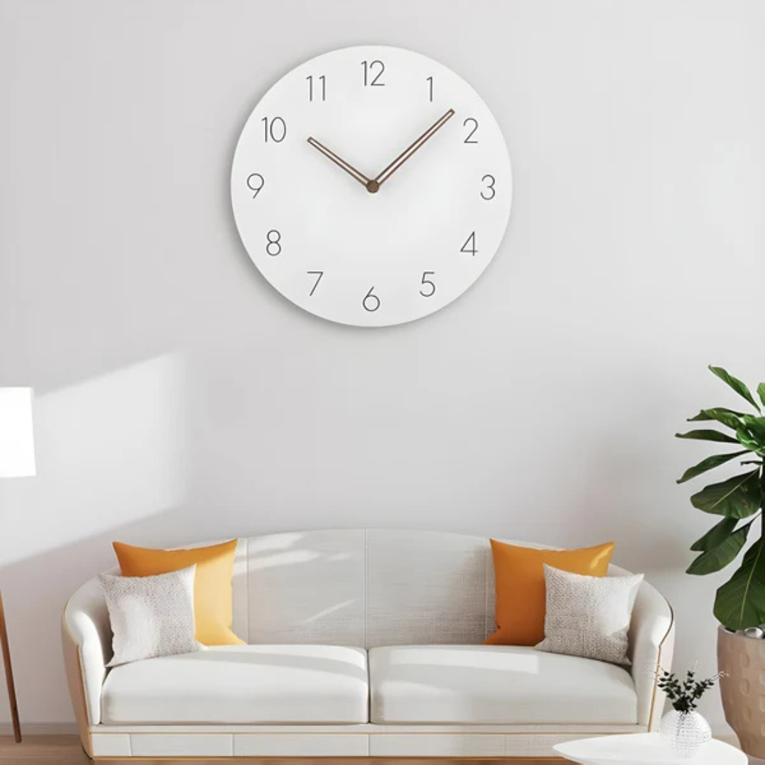 NaturTakt: Orologio da parete in legno elegante e silenzioso – per camera da letto e ufficio
