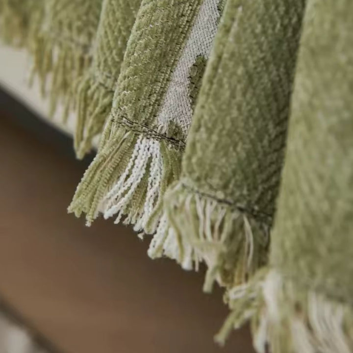 NaturWebstuhl: Copertura per divano con motivo fogliare in lussuosa chenille con comfort antiscivolo – per divano e soggiorno