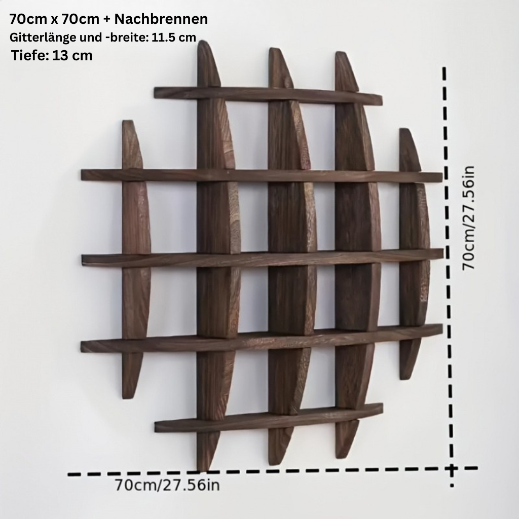 NatürlicheAsche: Mensola da parete in legno – classica, decorativa e sospesa con finitura in legno di frassino per camera da letto e corridoio