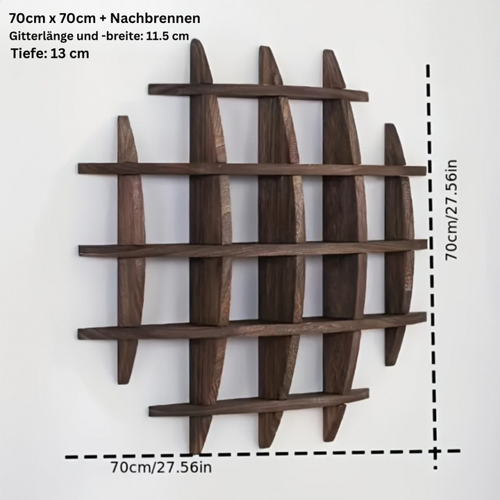 NatürlicheAsche: Mensola da parete in legno – classica, decorativa e sospesa con finitura in legno di frassino per camera da letto e corridoio