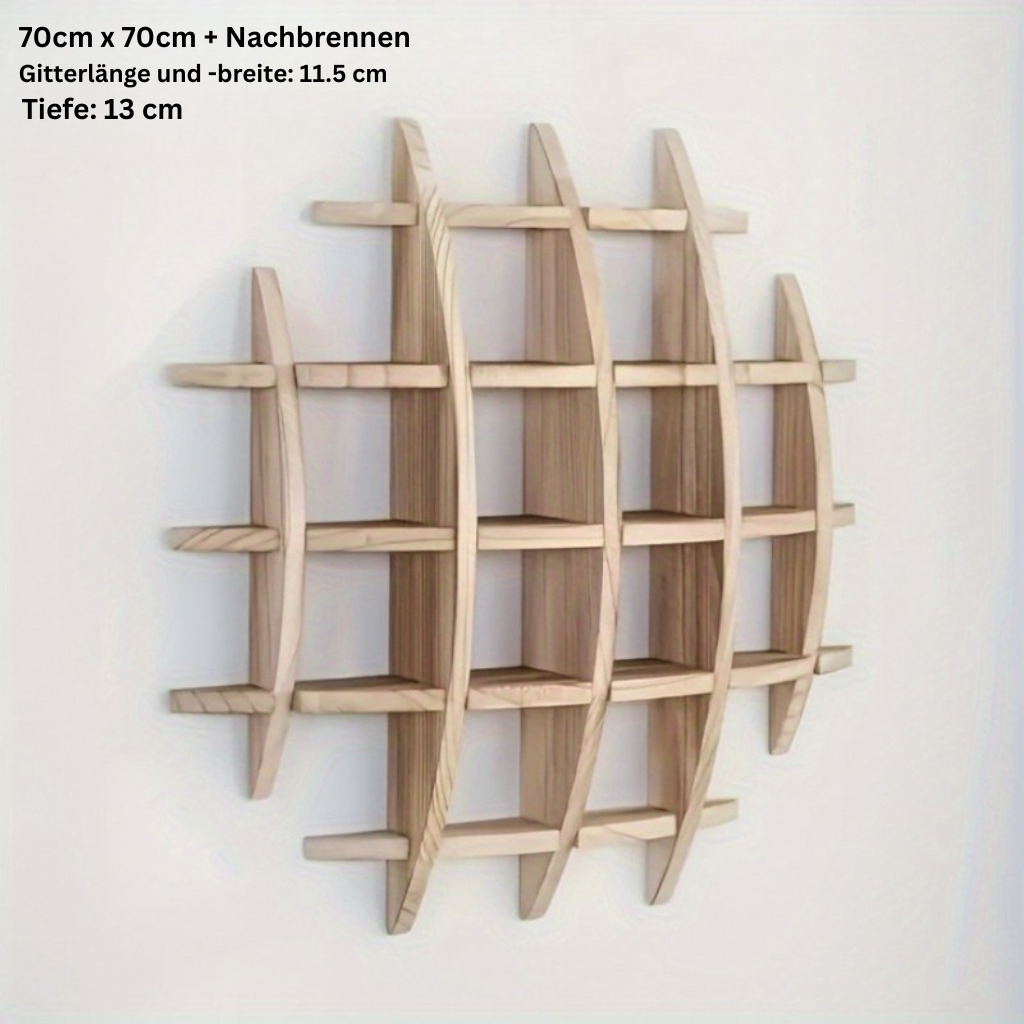 NatürlicheAsche: Mensola da parete in legno – classica, decorativa e sospesa con finitura in legno di frassino per camera da letto e corridoio