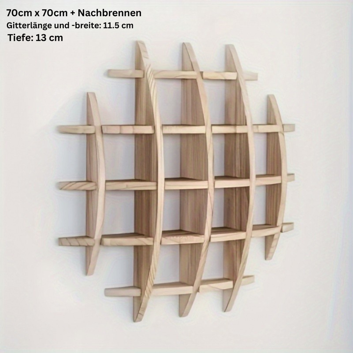 NatürlicheAsche: Mensola da parete in legno – classica, decorativa e sospesa con finitura in legno di frassino per camera da letto e corridoio