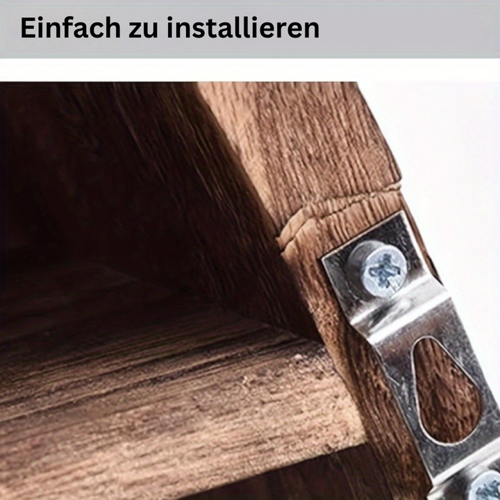 NatürlicheAsche: Mensola da parete in legno – classica, decorativa e sospesa con finitura in legno di frassino per camera da letto e corridoio