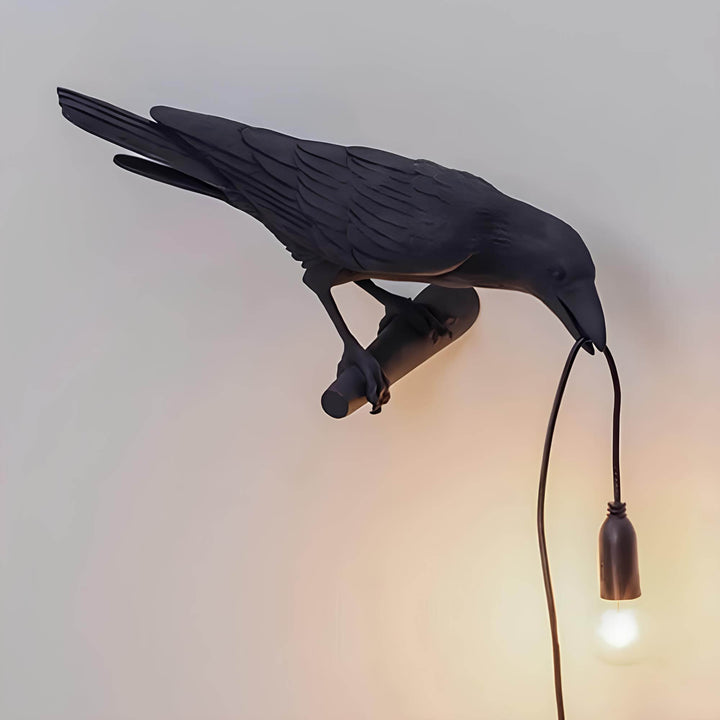 NoirAvi: Applique LED a forma di corvo – Oggetto luminoso decorativo per soggiorno e camera da letto