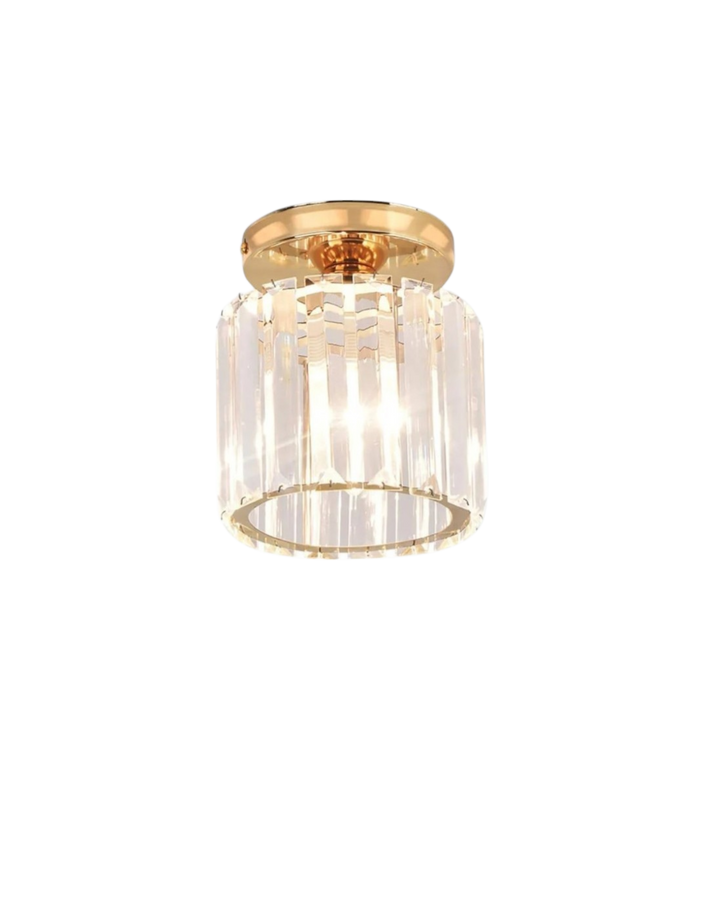 NoireLuxe: Lampada da soffitto moderna nera con paralume in vetro sfaccettato e luce bianca calda – per sala da pranzo e corridoio