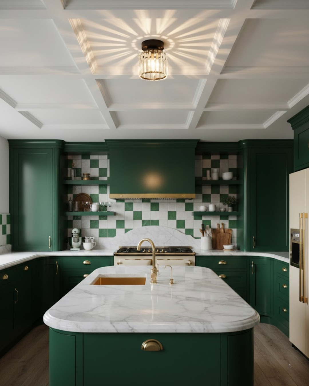 NoireLuxe: Lampada da soffitto moderna nera con paralume in vetro sfaccettato e luce bianca calda – per sala da pranzo e corridoio