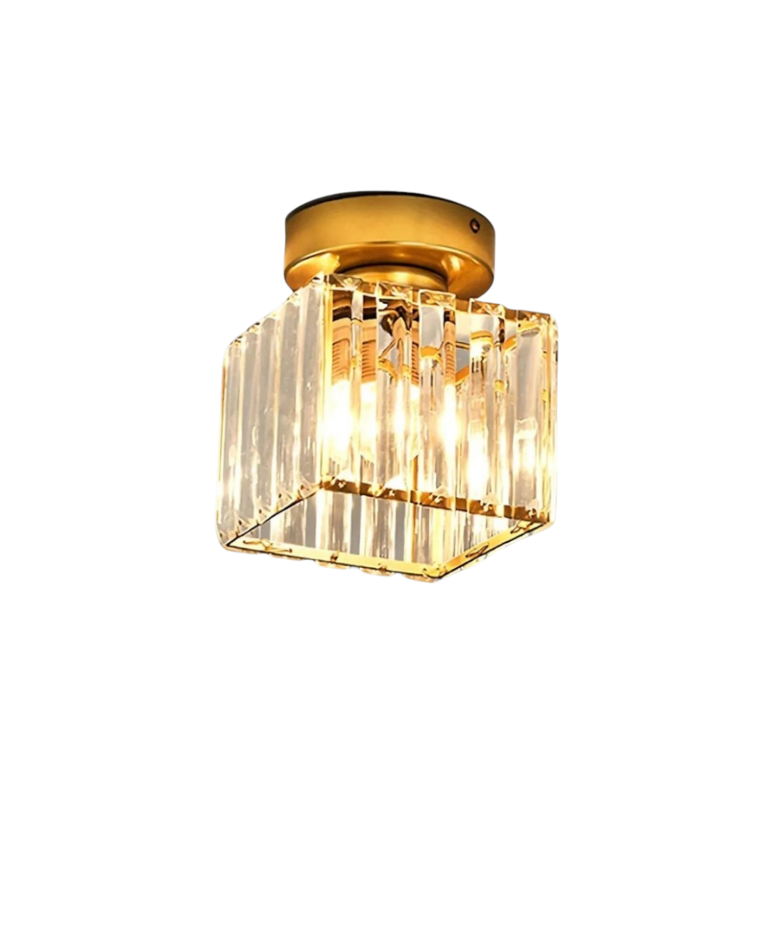 NoireLuxe: Lampada da soffitto moderna nera con paralume in vetro sfaccettato e luce bianca calda – per sala da pranzo e corridoio
