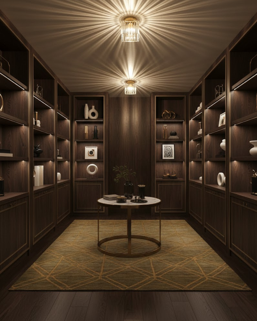 NoireLuxe: Lampada da soffitto moderna nera con paralume in vetro sfaccettato e luce bianca calda – per sala da pranzo e corridoio