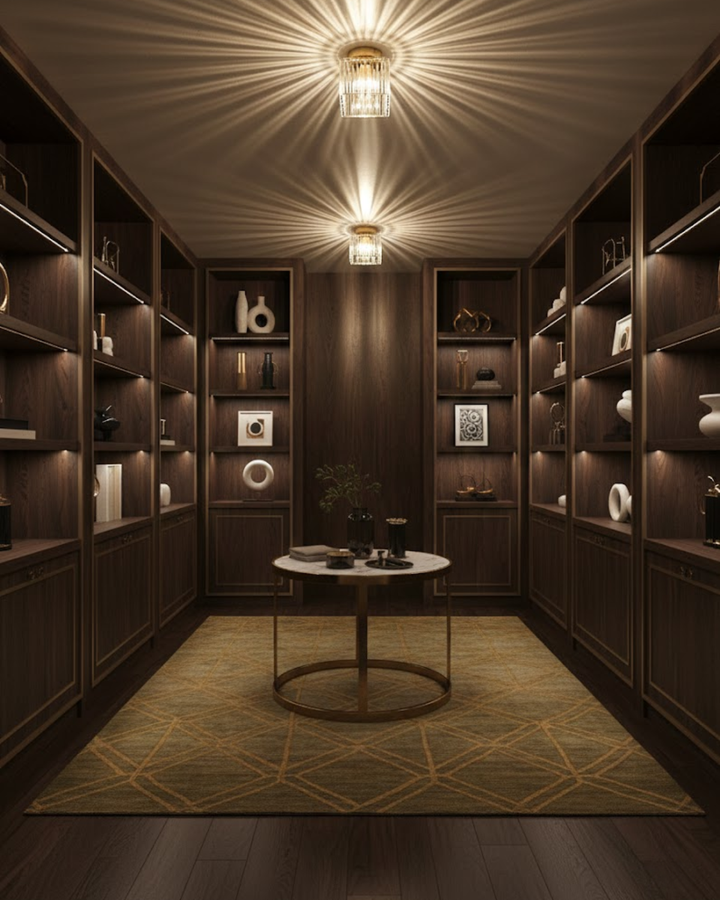 NoireLuxe: Lampada da soffitto moderna nera con paralume in vetro sfaccettato e luce bianca calda – per sala da pranzo e corridoio