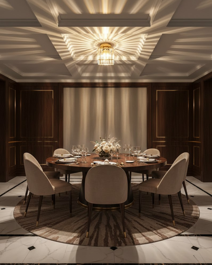 NoireLuxe: Lampada da soffitto moderna nera con paralume in vetro sfaccettato e luce bianca calda – per sala da pranzo e corridoio