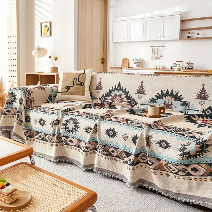 Tessuto Nomade: Copertura per divano in pregiata chenille con motivo artistico e comfort accogliente – per divano e lounge