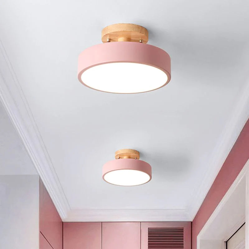 NordAcorn: Lampada da soffitto in legno in stile scandinavo – Moderna lampada a soffitto a LED per corridoio e camera da letto