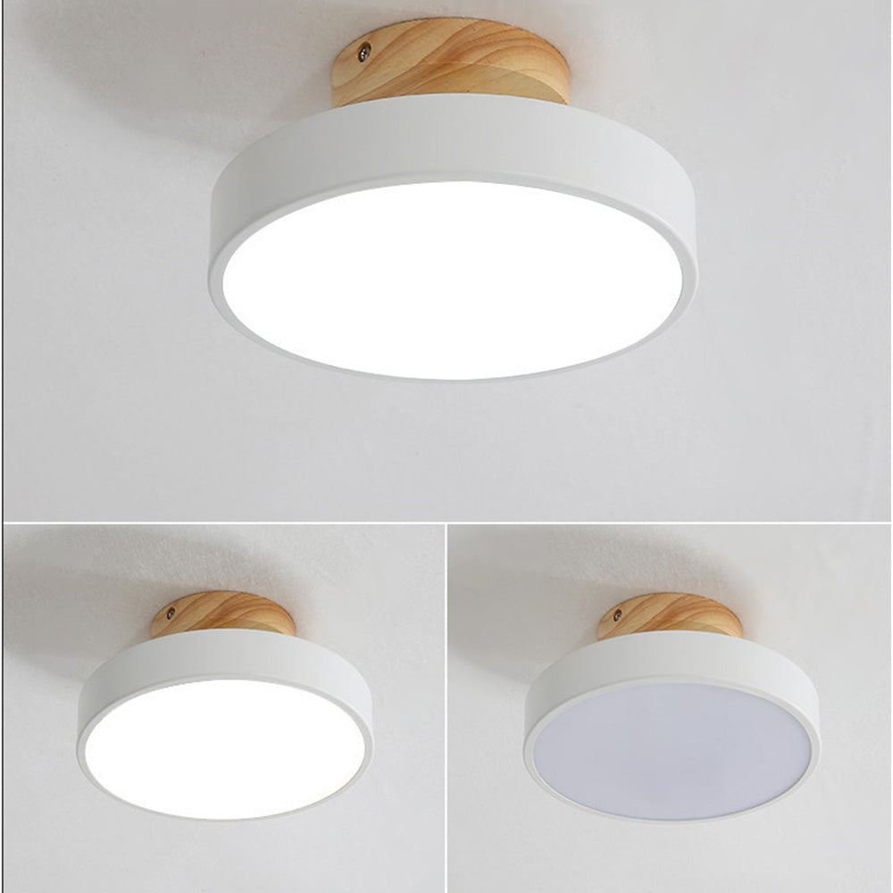 NordAcorn: Lampada da soffitto in legno in stile scandinavo – Moderna lampada a soffitto a LED per corridoio e camera da letto