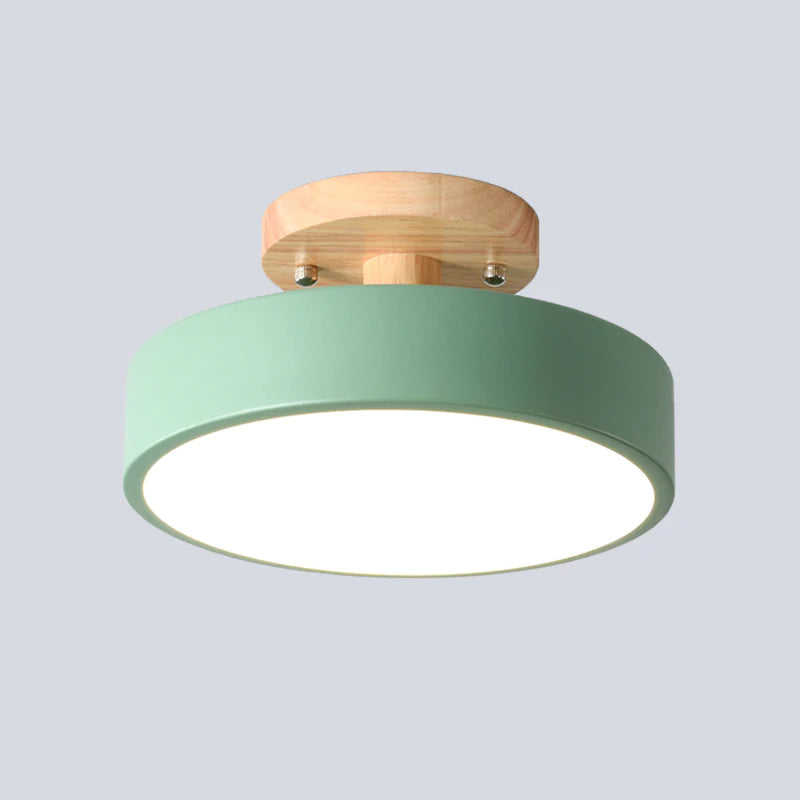 NordAcorn: Lampada da soffitto in legno in stile scandinavo – Moderna lampada a soffitto a LED per corridoio e camera da letto