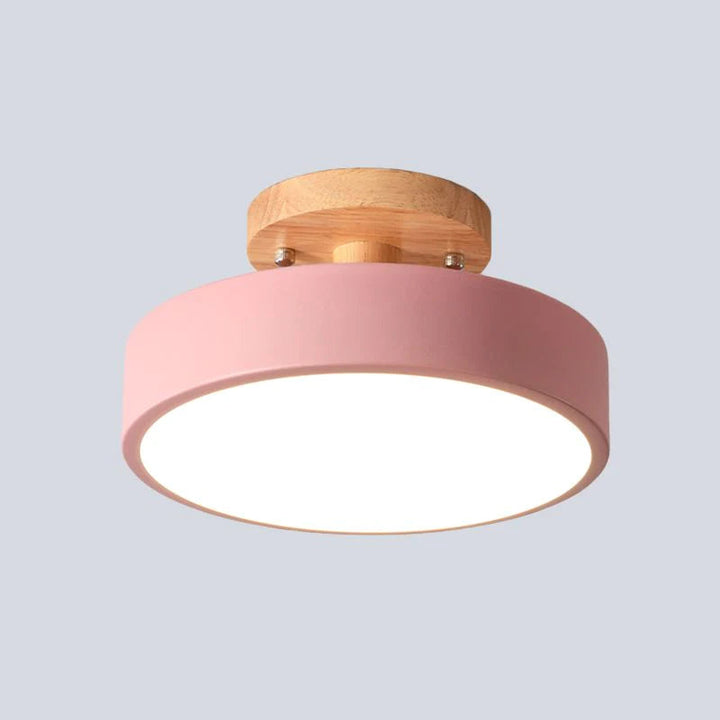NordAcorn: Lampada da soffitto in legno in stile scandinavo – Moderna lampada a soffitto a LED per corridoio e camera da letto