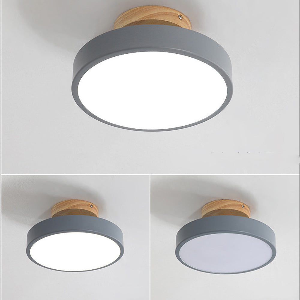 NordAcorn: Lampada da soffitto in legno in stile scandinavo – Moderna lampada a soffitto a LED per corridoio e camera da letto