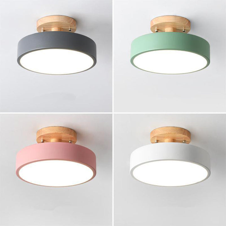 NordAcorn: Lampada da soffitto in legno in stile scandinavo – Moderna lampada a soffitto a LED per corridoio e camera da letto