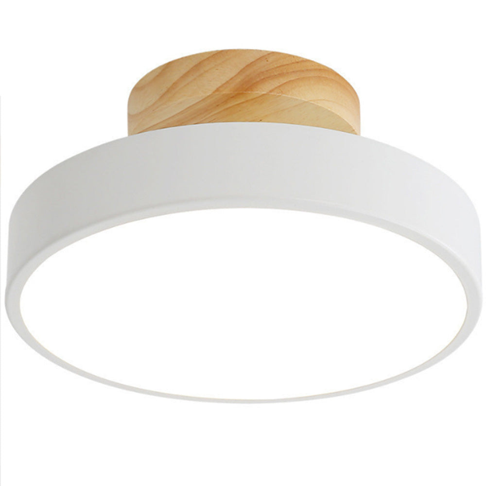 NordAcorn: Lampada da soffitto in legno in stile scandinavo – Moderna lampada a soffitto a LED per corridoio e camera da letto