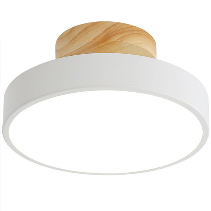 NordAcorn: Lampada da soffitto in legno in stile scandinavo – Moderna lampada a soffitto a LED per corridoio e camera da letto