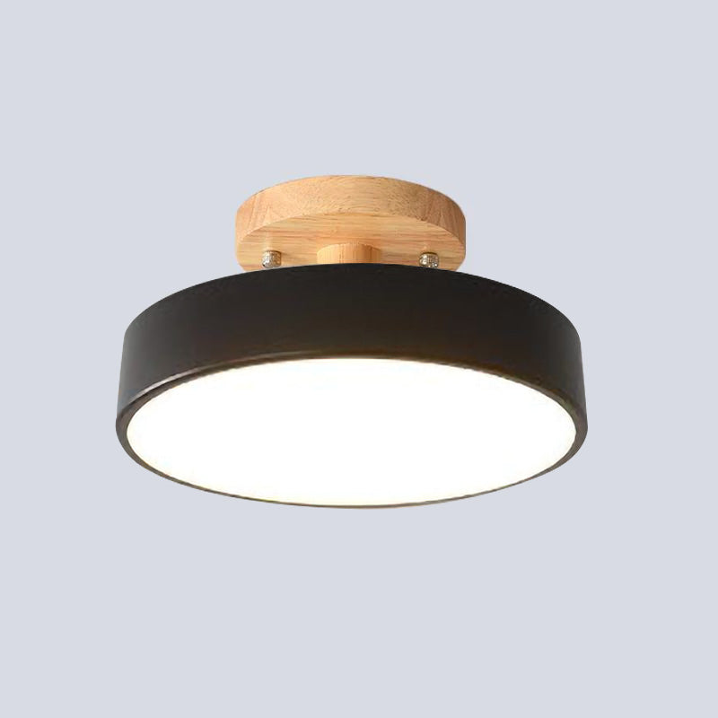 NordAcorn: Lampada da soffitto in legno in stile scandinavo – Moderna lampada a soffitto a LED per corridoio e camera da letto
