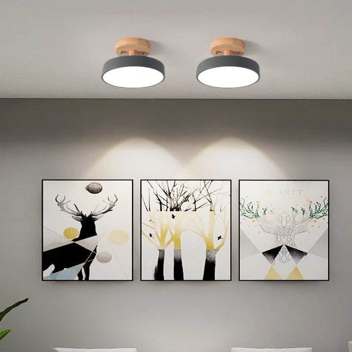 NordAcorn: Lampada da soffitto in legno in stile scandinavo – Moderna lampada a soffitto a LED per corridoio e camera da letto