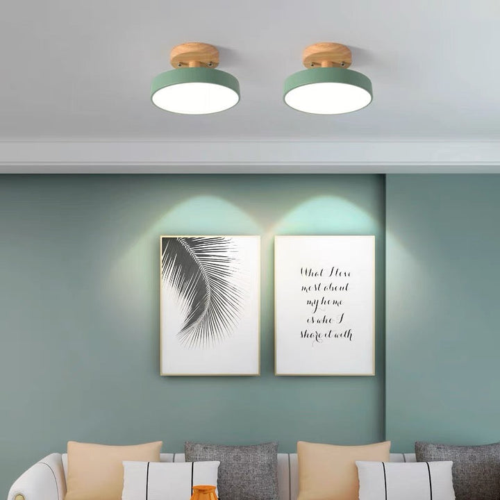 NordAcorn: Lampada da soffitto in legno in stile scandinavo – Moderna lampada a soffitto a LED per corridoio e camera da letto