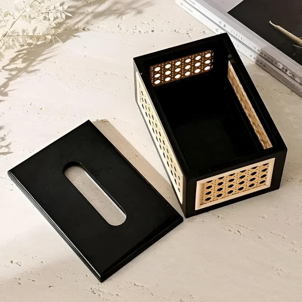 NordAkzent: Scatola per fazzoletti Japandi – moderna, semplice e decorativa per camera da letto e ufficio