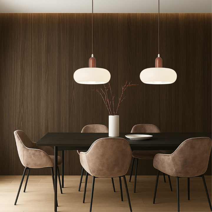 NordCream: Lampada a sospensione LED crema – design scandinavo e luce
