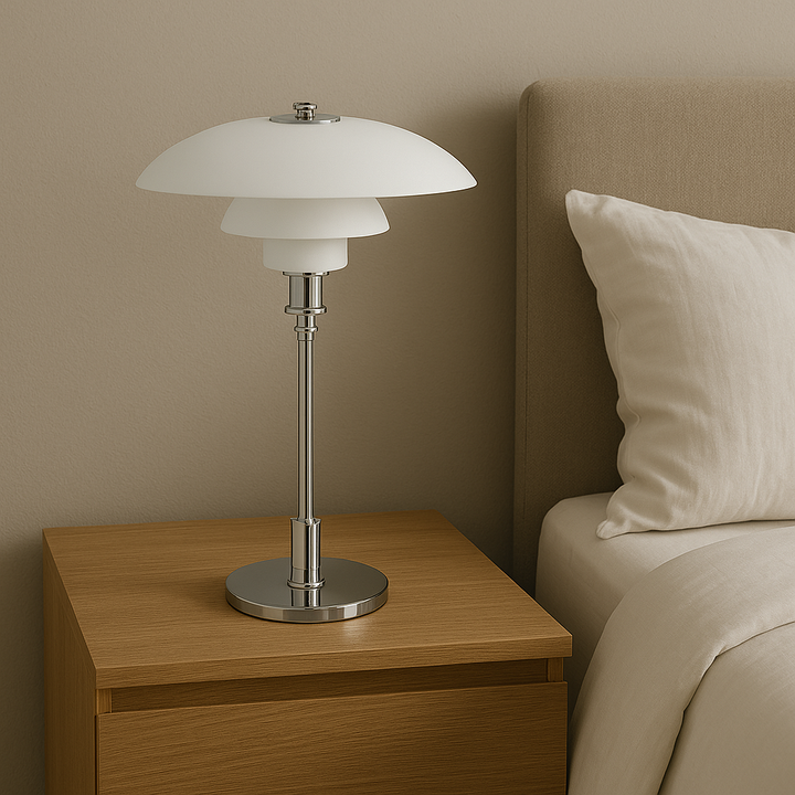 NordLicht: Lampada da Tavolo Design Scandinavo – Lampada LED Moderna per Soggiorno &amp; Ufficio
