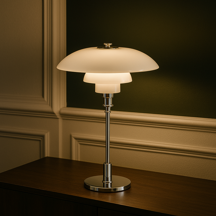 NordLicht: Lampada da Tavolo Design Scandinavo – Lampada LED Moderna per Soggiorno &amp; Ufficio