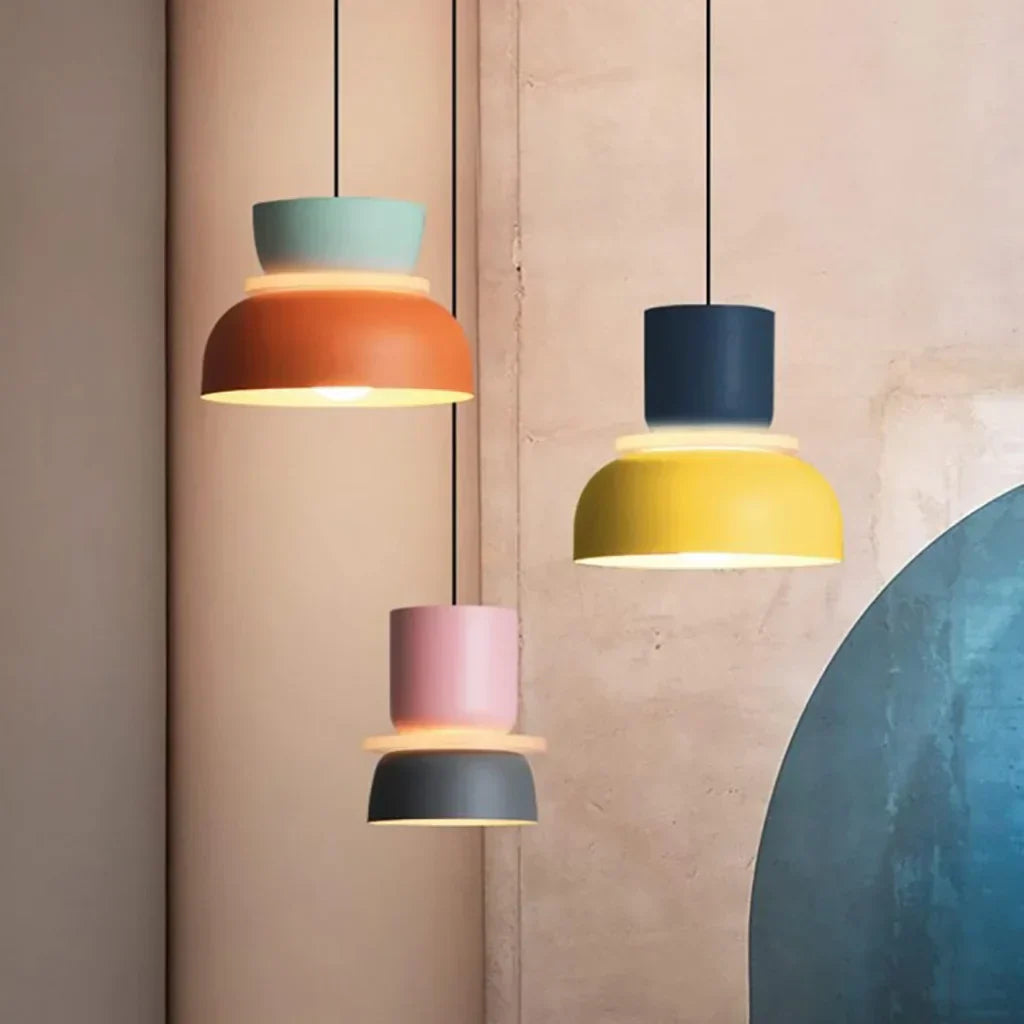 NordLuna: Lampada a sospensione moderna in pastello – Design scandinavo per soggiorno e sala da pranzo