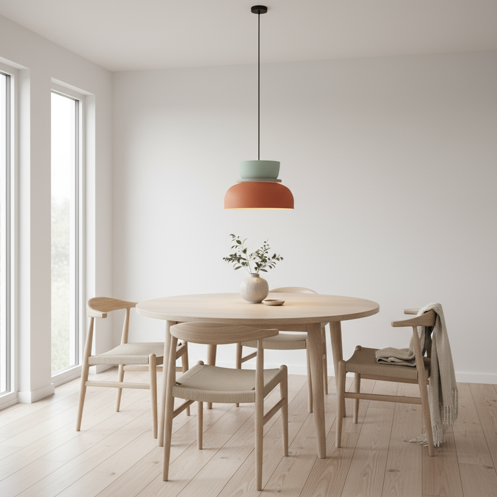 NordLuna: Lampada a sospensione moderna in pastello – Design scandinavo per soggiorno e sala da pranzo