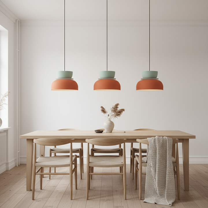 NordLuna: Lampada a sospensione moderna in pastello – Design scandinavo per soggiorno e sala da pranzo