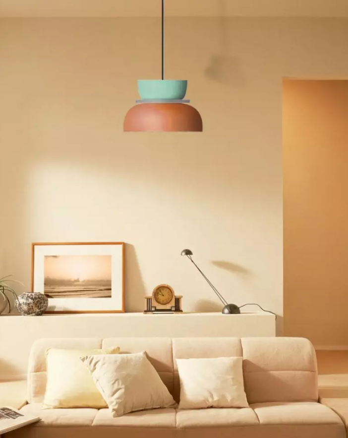 NordLuna: Lampada a sospensione moderna in pastello – Design scandinavo per soggiorno e sala da pranzo