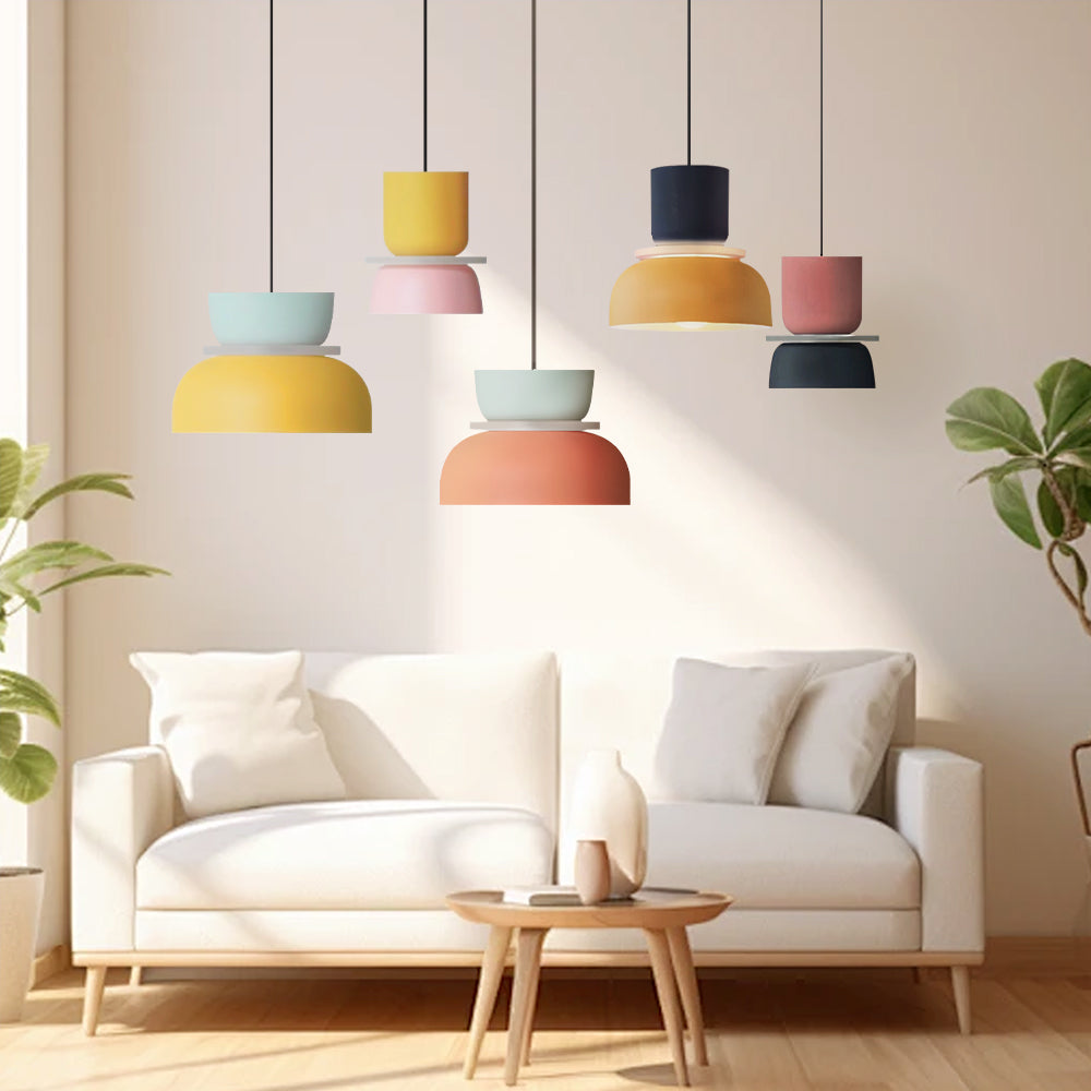 NordLuna: Lampada a sospensione moderna in pastello – Design scandinavo per soggiorno e sala da pranzo