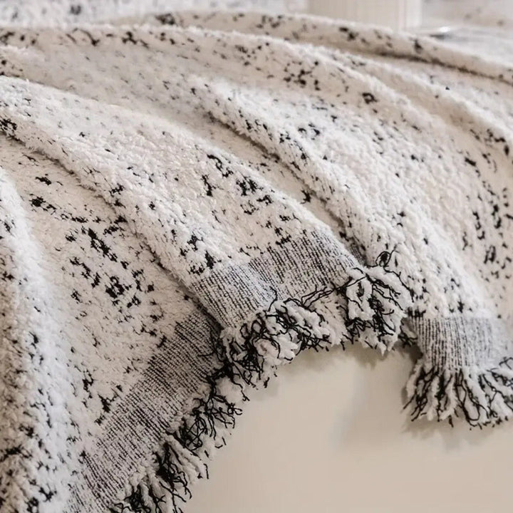 NordWeave: Copridivano reversibile in stile Boho – Rivestimento per divano scandinavo in cotone e microfibra